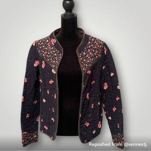 Kimchi Blue Floral Print Quilted Jacket
